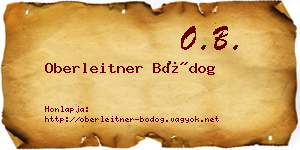 Oberleitner Bódog névjegykártya